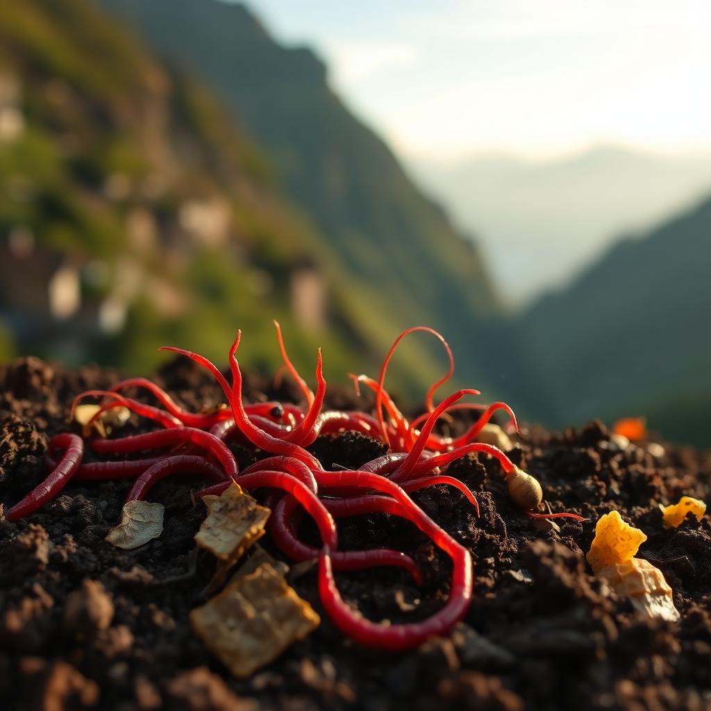 Artvin'de solucan gübresi ve kırmızı Kaliforniya solucanı